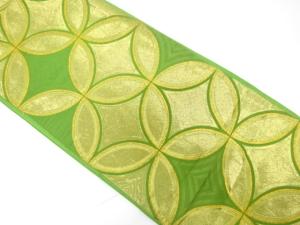 アンティーク　七宝模様織り出し袋帯（材料）